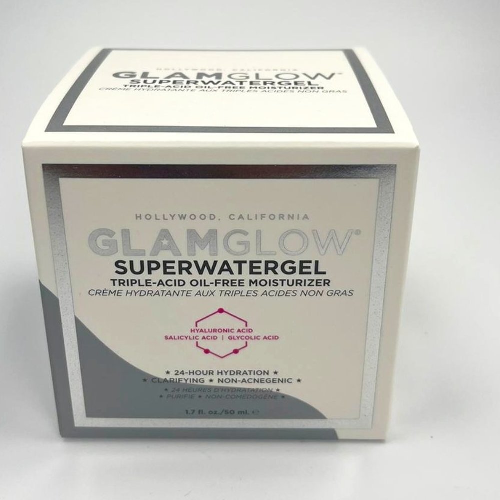 GlamGlow SuperWaterGel Triple-Acid Oil Free Moisturizer 1.7 oz NEW IN BOX